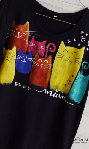 Tricouri pisici multicolore – bleumarin