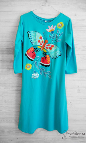 Rochie Amon cu fluture – turquoise
