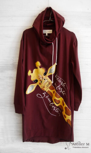Hanorochie cu girafă – burgundy