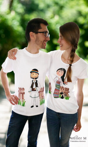 Set tricouri cuplu – Petre și Roa la portiță