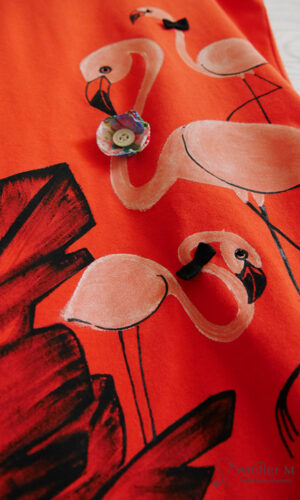 Rochie cu bordură – Flamingo – orange