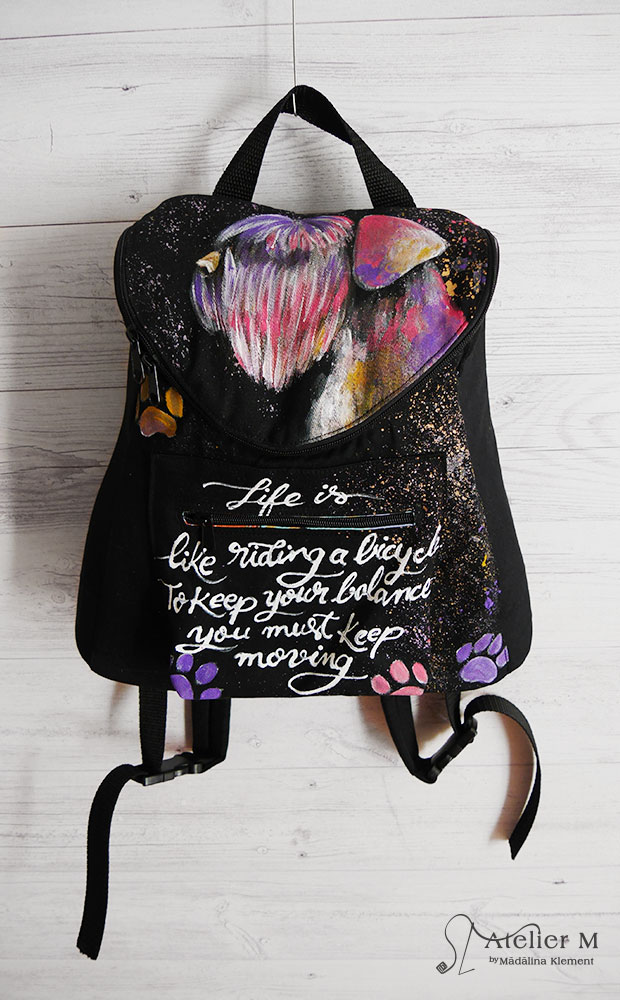 Rucsac mic cu Schnauzer – negru