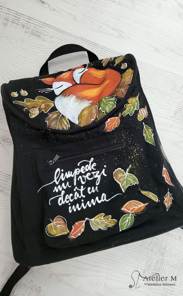 Rucsac cu vulpiță – negru