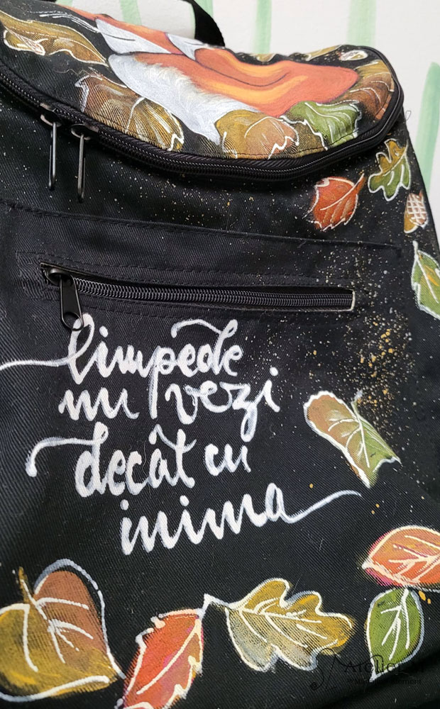 Rucsac cu vulpiță – negru